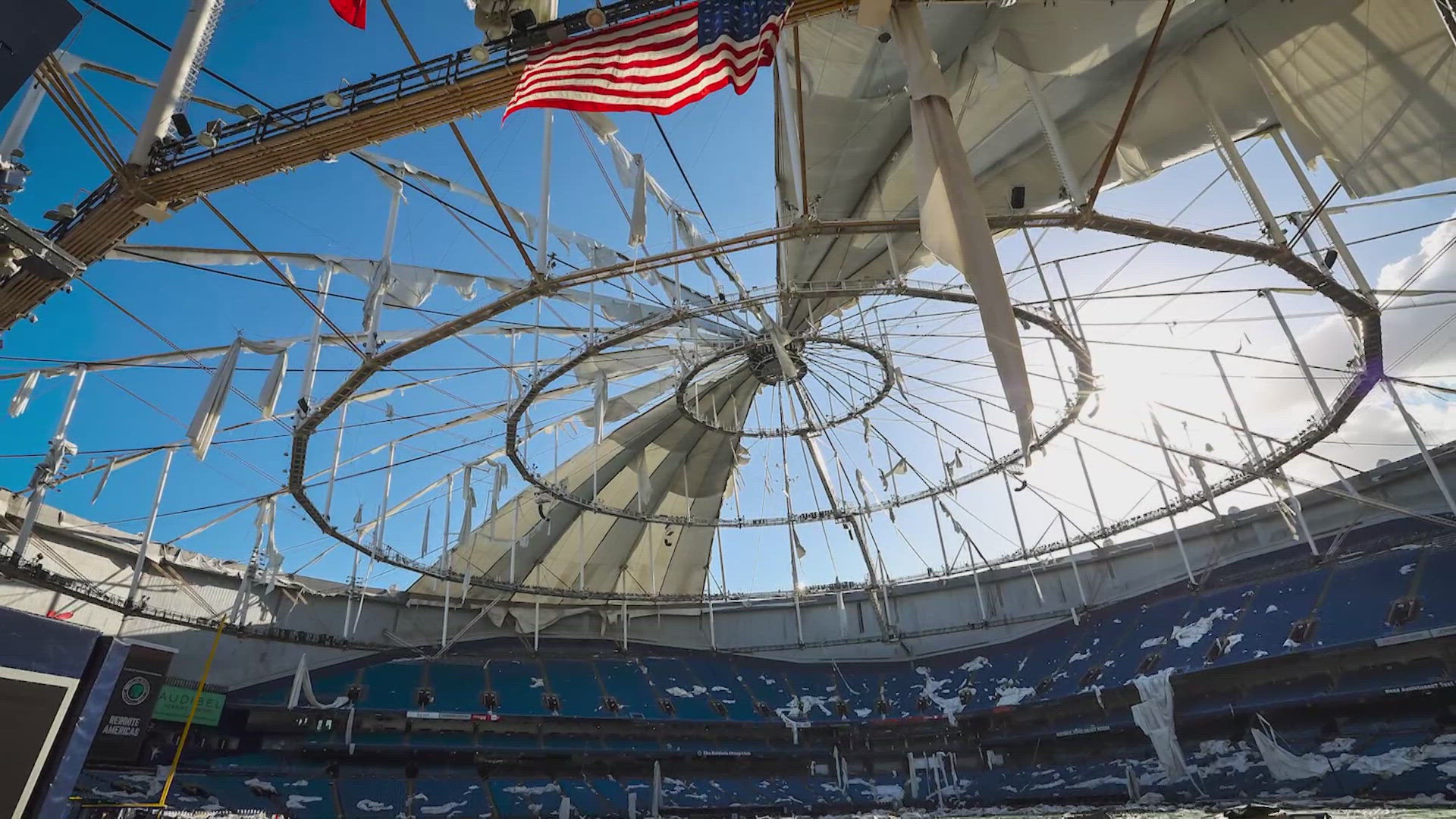 Now, there are no set plans to repair Tropicana Field.