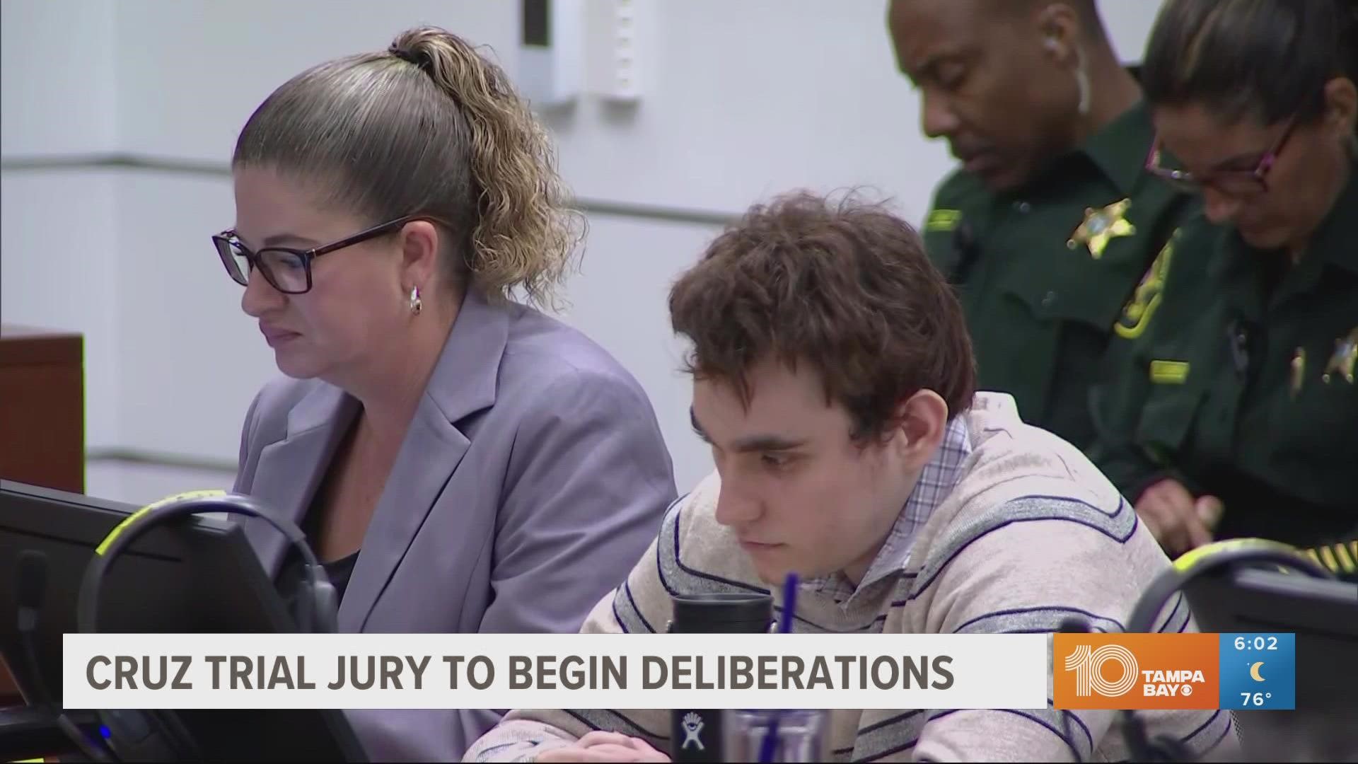 The jury will decide if Nikolas Cruz will spend life in prison or get the death penalty. Deliberations could last hours or days — no one knows.