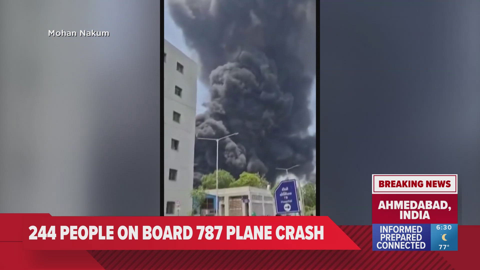 Air India says a London-bound flight crashed shortly after taking off from Ahmedabad airport Thursday with 242 passengers and crew onboard. 