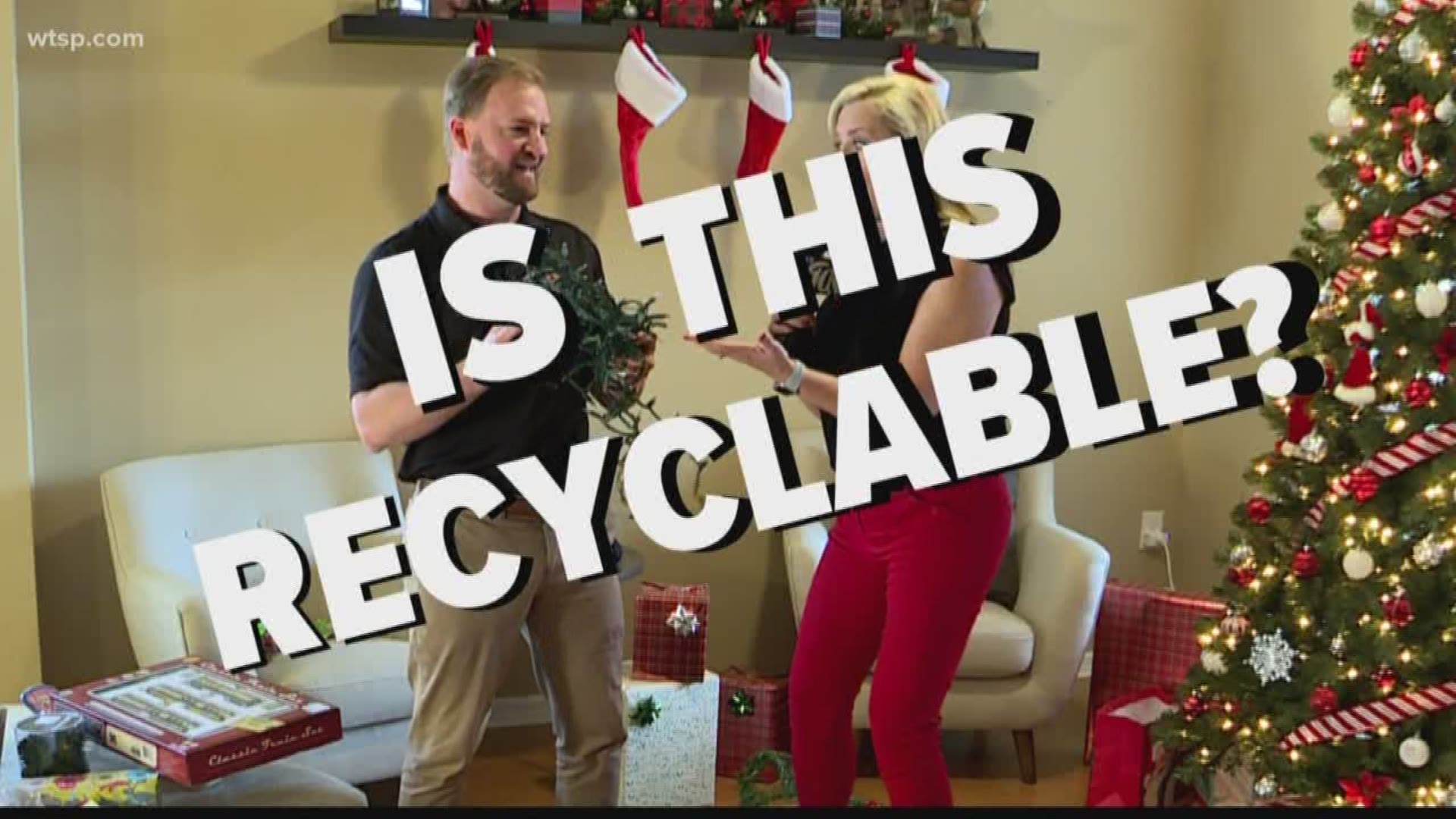 Just because something is plastic, doesn't mean you can put it in the recycling bin. Certain holiday items can cause particular problems for the machines.