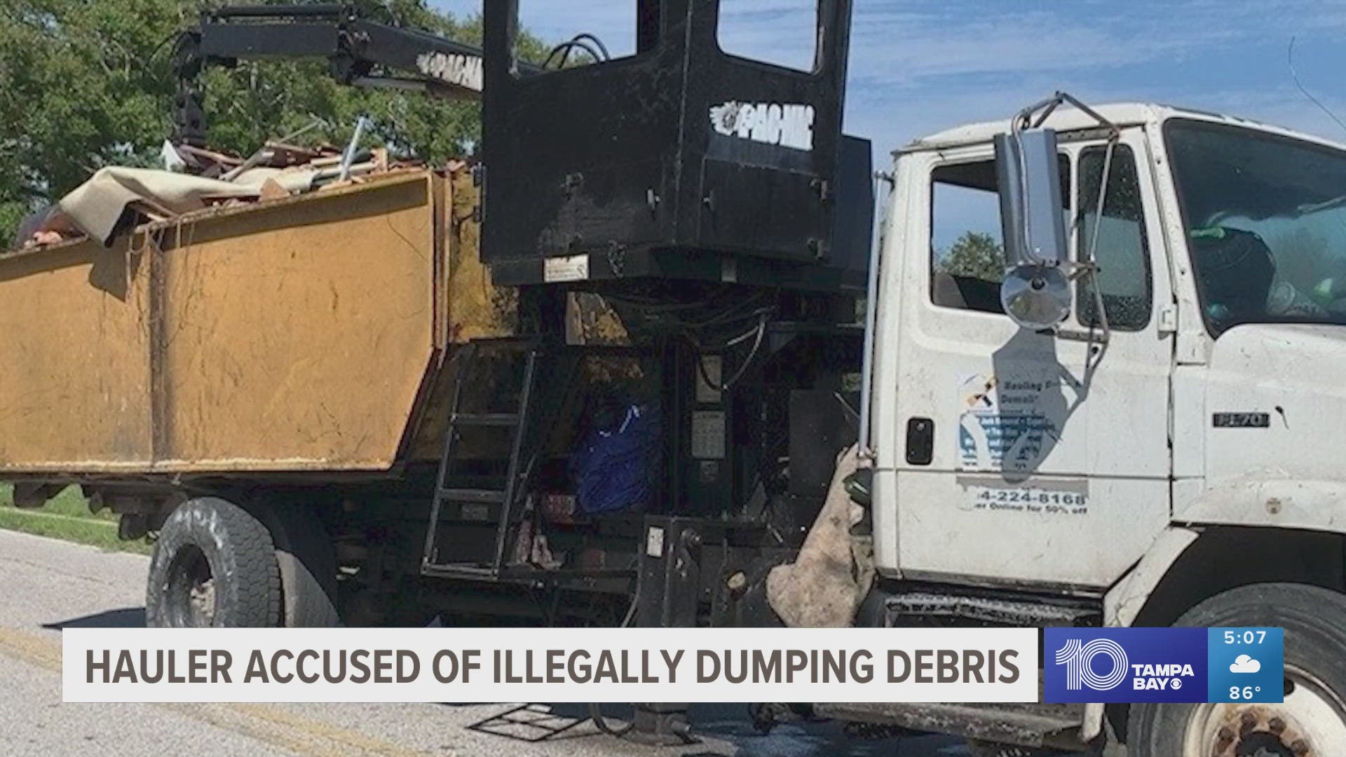 Byram Washington reportedly charged residents $1,500 per load to clean up their items, according to the New Port Richey Police Department.