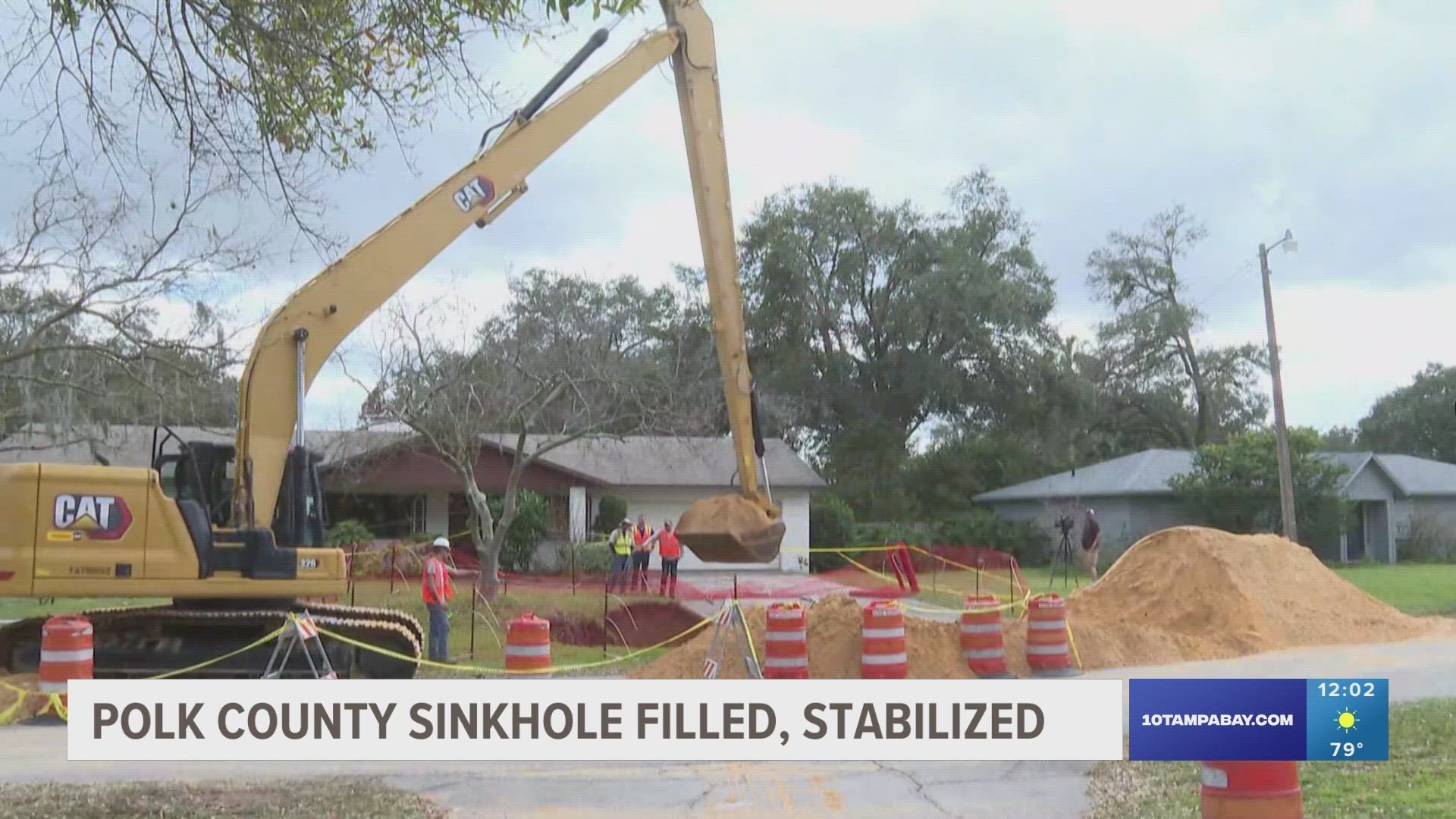 The family that owns the property has been able to return to their home, but say they're still concerned about the threat of sinkholes.