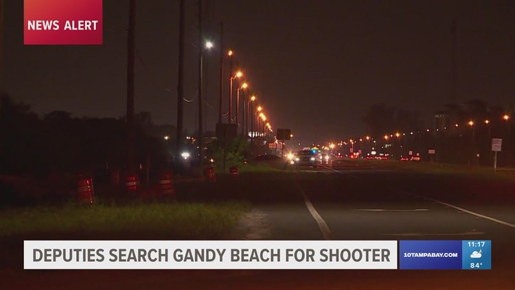 Deputies searching for gunman near Gandy Beach