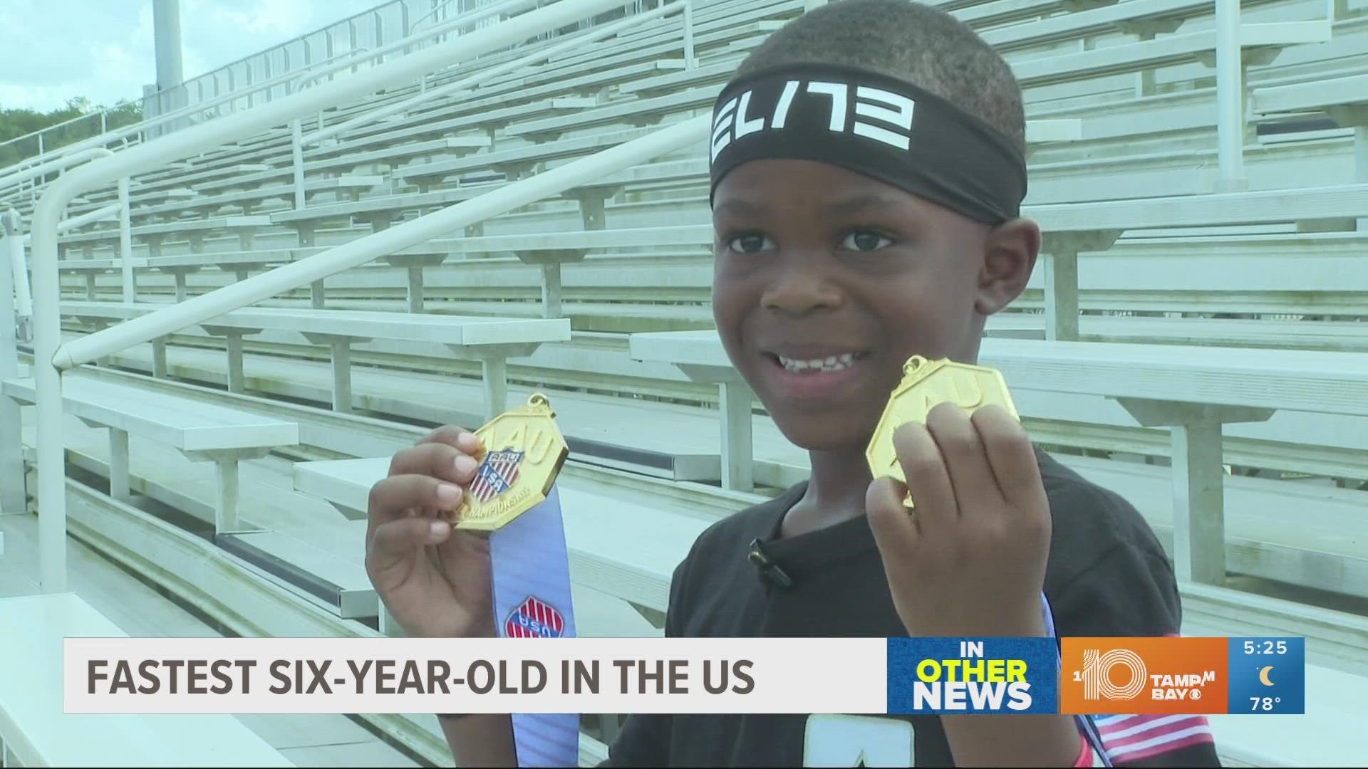 Tampa Bay area boy named fastest 6-year-old in the US