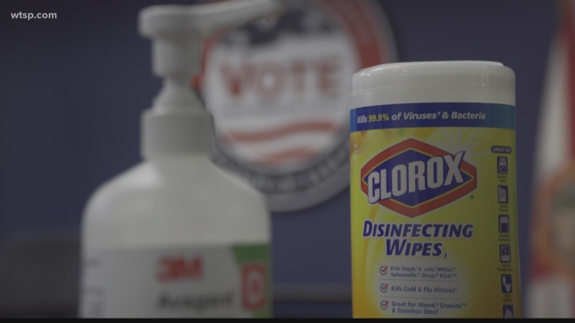 Workers have been tasked with wiping down machines, and they have added hand sanitizer for voters.
