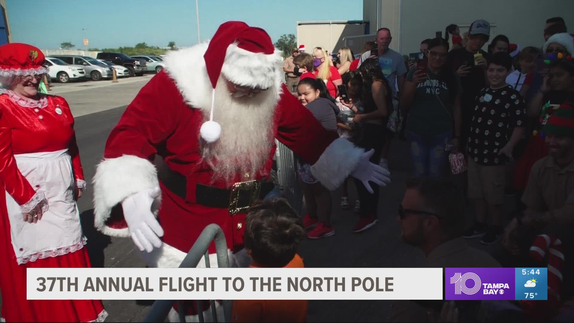 The 37th annual flight to the North Pole program which brings holiday cheer to terminally ill children.