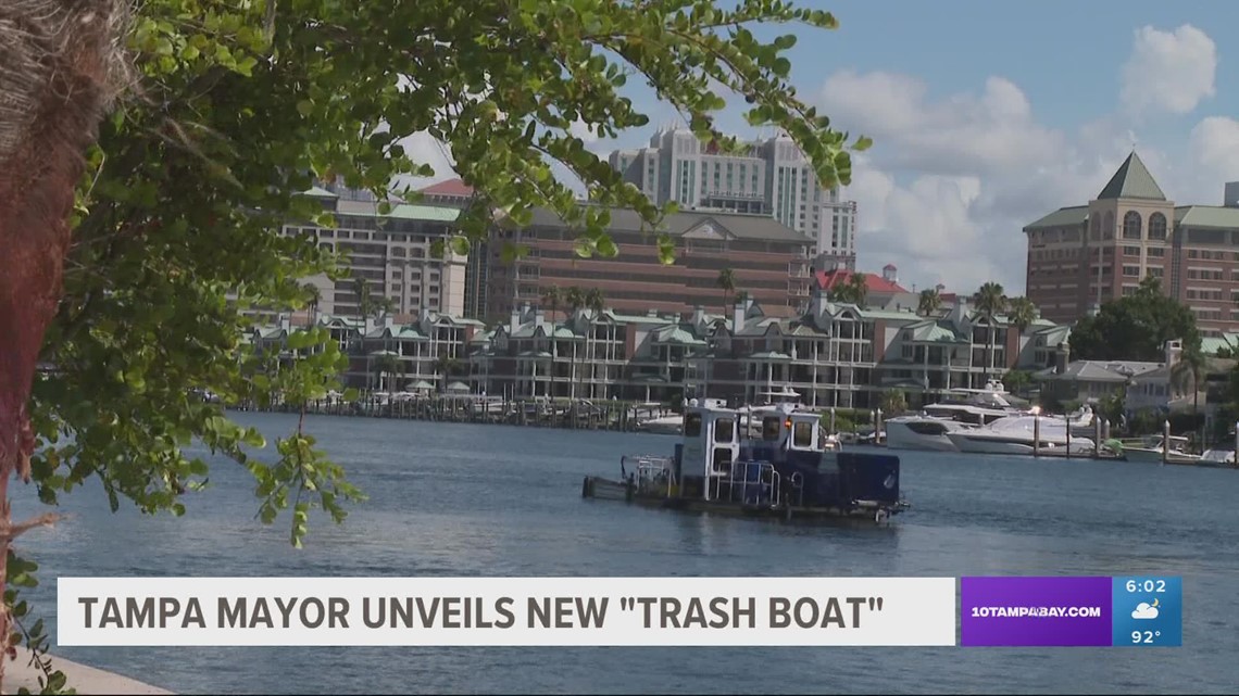 City of Tampa unveils new trash skimming boat