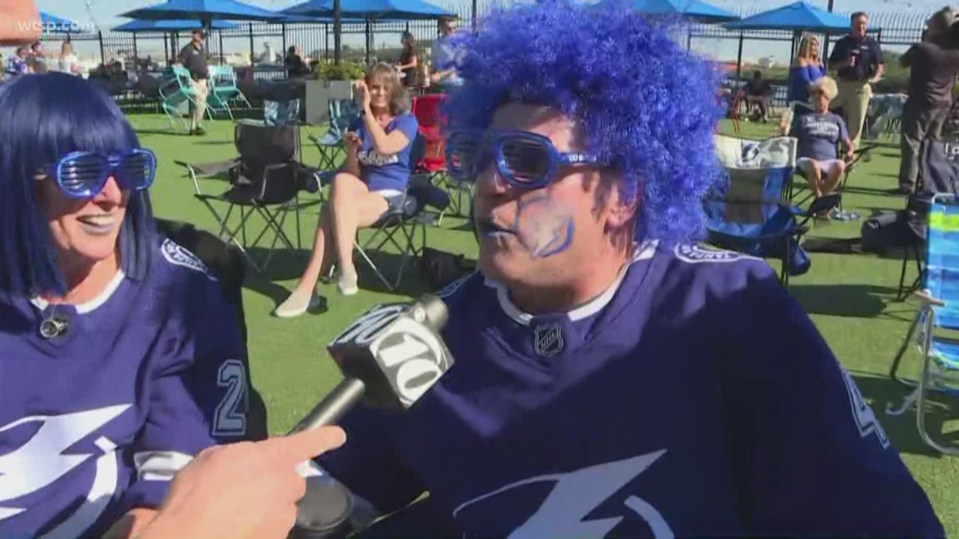 Fans at the Lightning watch party at Sparkman Wharf are holding out hope.