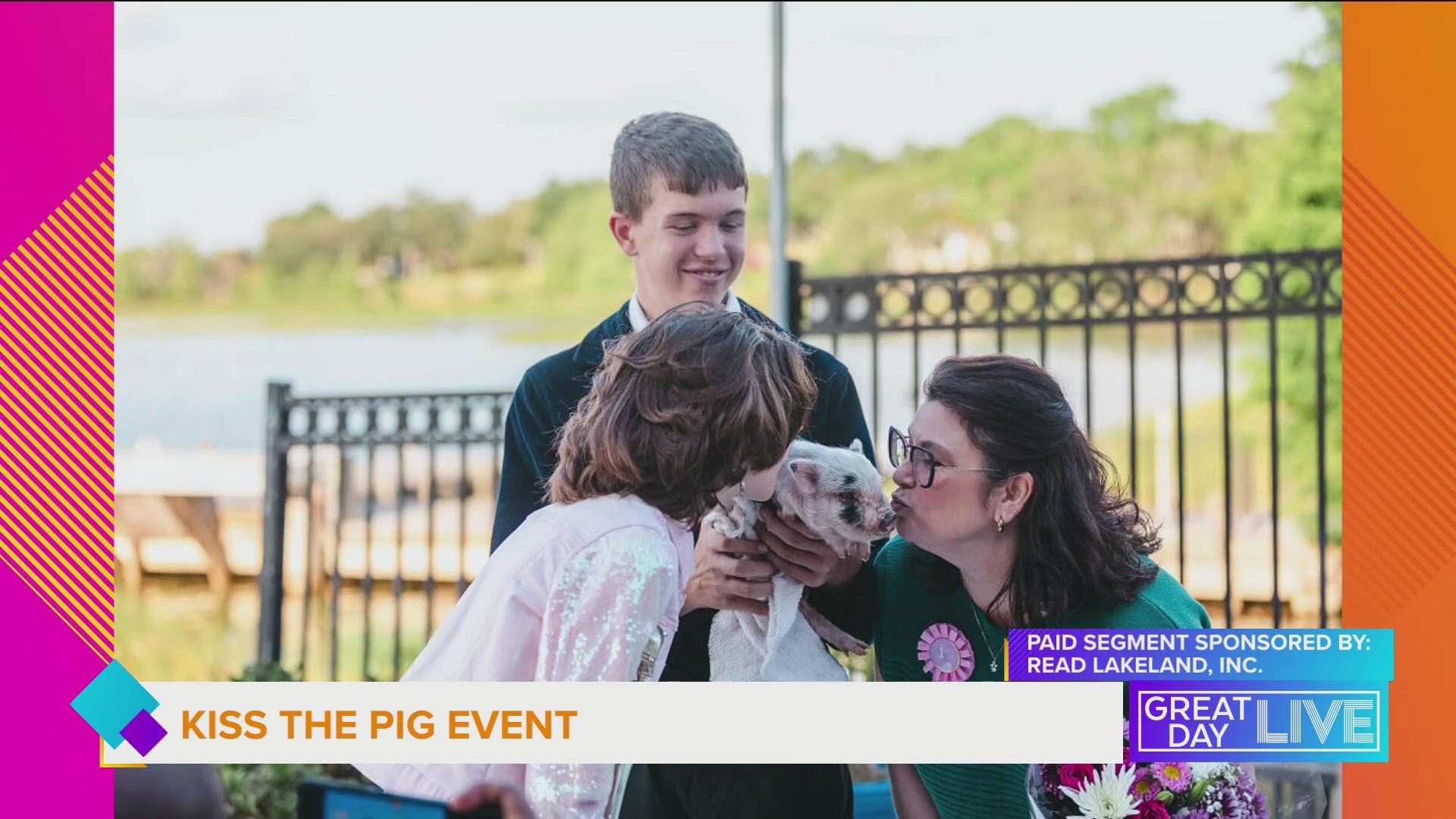 This story sponsored by READ Lakeland, Inc. READ Lakeland fun fundraiser "Kiss the Pig" for literacy is going on now.