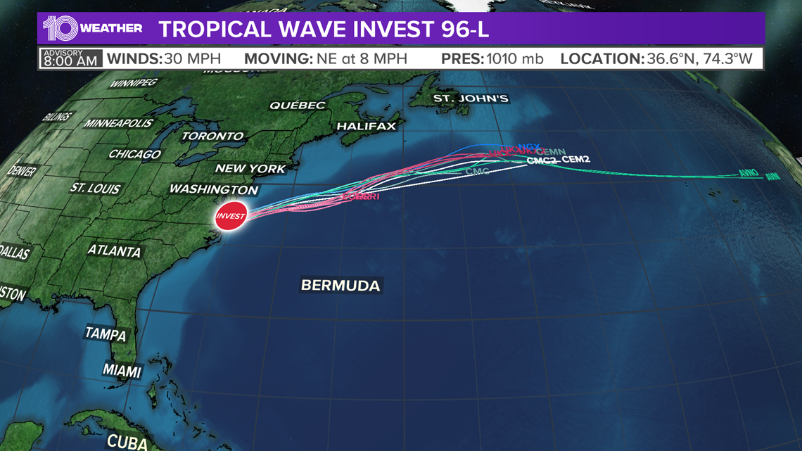 Tacking invest 96L Where is invest 96L?