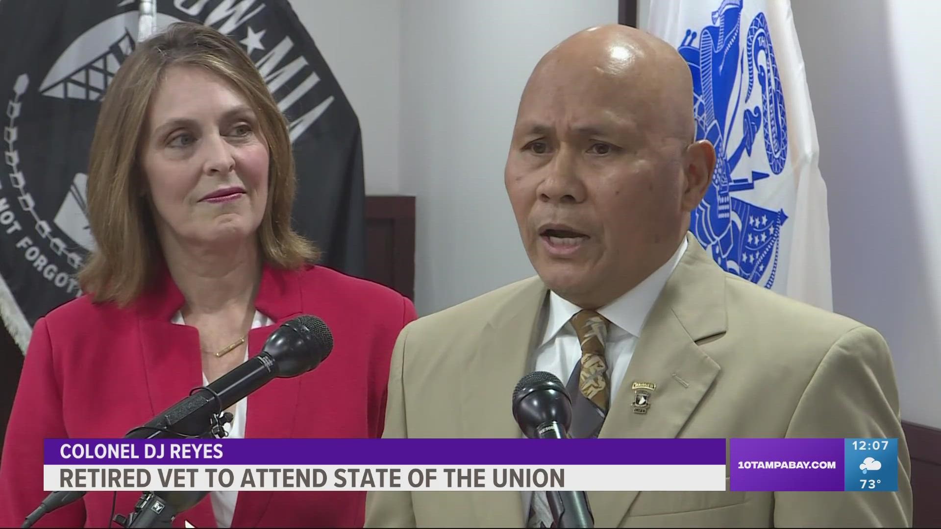U.S. representative Kathy Castor announced that Colonel DJ Reyes will join her in Washington this coming Tuesday as President Biden addresses the nation.