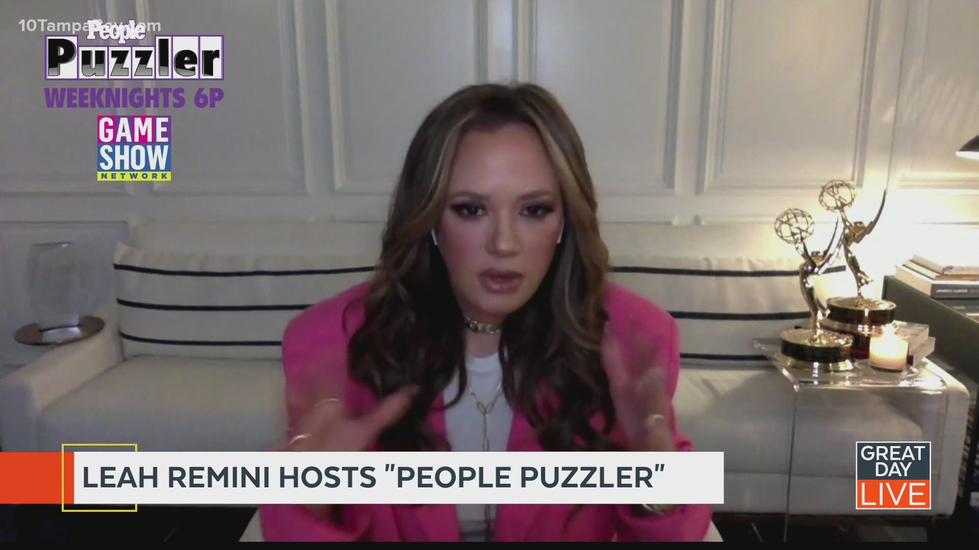 Leah Remini talks hardest part of hosting new game show, “People Puzzler”