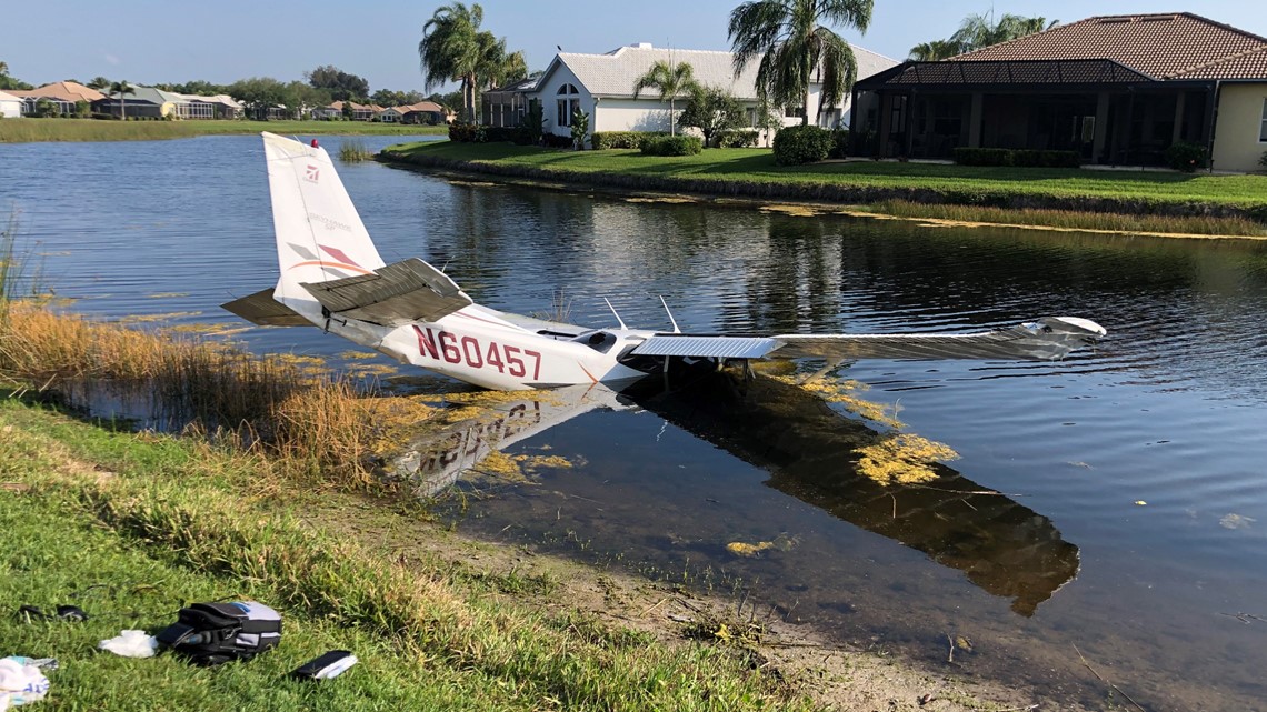 Small Plane Makes Emergency Landing, Crashes Into Pond At Venice ...