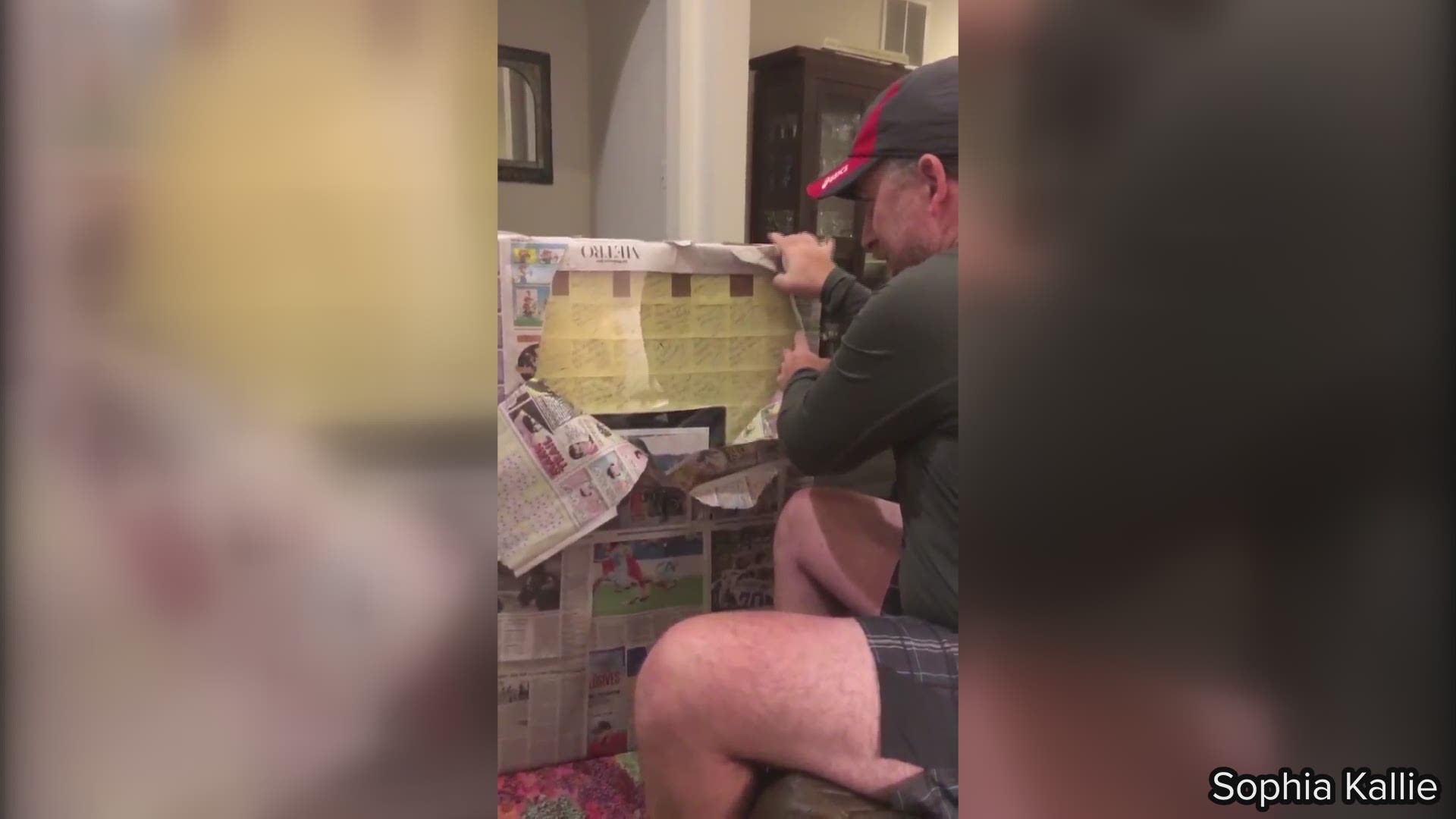 This heartwarming Father's Day video will make you cry ugly tears.

Sophia Kallie took to Twitter to share a video of her stepdad opening his Father's Day gift. She said during middle school, he would leave her a note on her door every day to "inspire me."

Kallie kept those notes, and for Father's Day she gifted him back six years worth of inspirational messages. 

In the video, her stepdad appears speechless and starts crying as soon as he unwraps the gift. Kallie had framed dozens of yellow sticky notes around what appears to be a photo of her with her stepdad.

"I kept them all," Kallie says in the video.