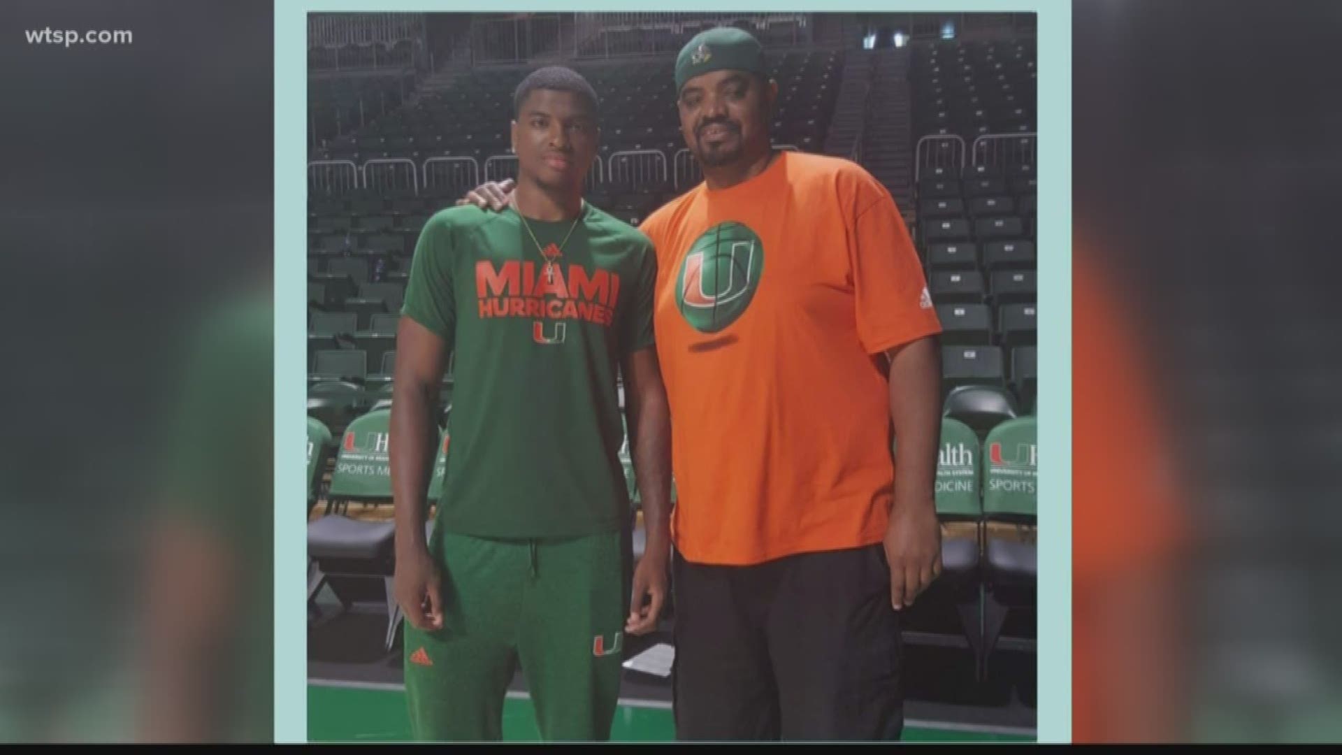 A St. Petersburg father says he finds joy in seeing his son become a man. A Miami Hurricanes basketball player is following his father's footsteps in everything from life, school and even the game itself.