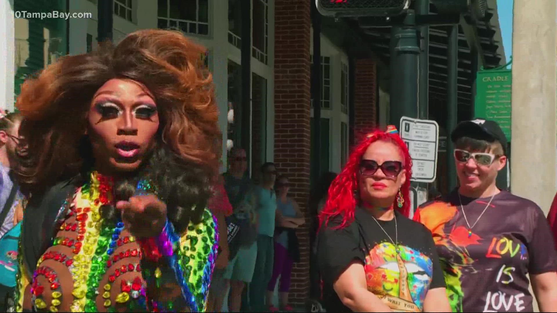 A colorful audience gathers in Tampa's Ybor City for the 7th annual Diversity Parade.