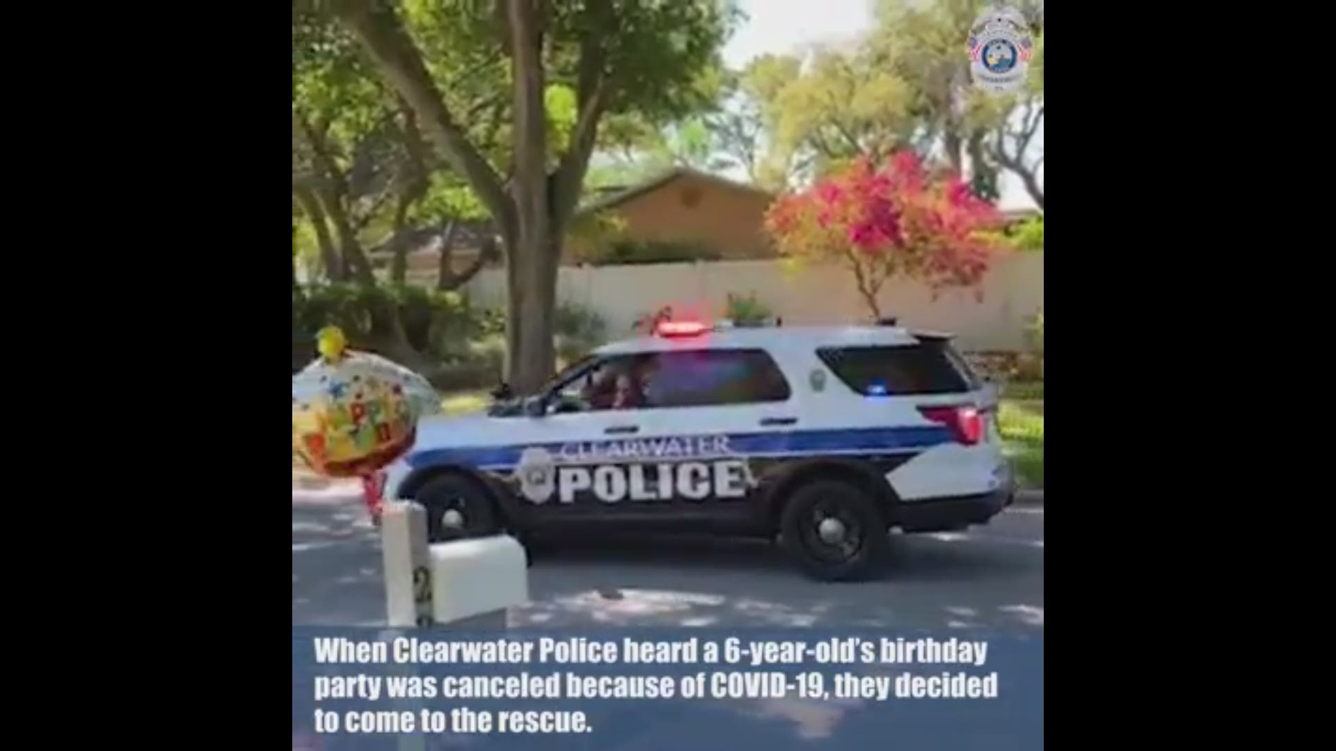 The Clearwater Police Department helped 6-year-old Christian celebrate his birthday during the COVID-19 pandemic.