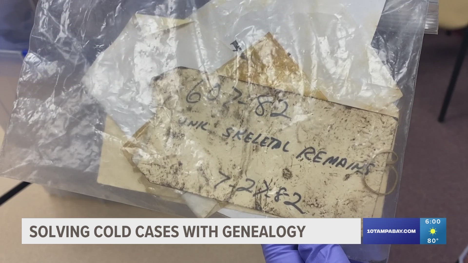 Right now, in Hillsborough County, there are 50 cases of unidentified human remains. At the medical examiner's office new technology is now helping solve cold cases.