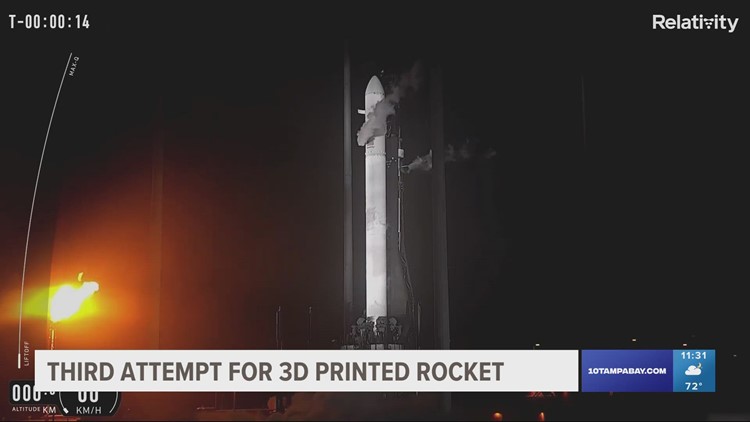 World's first 3D-printed rocket launches in 3rd attempt