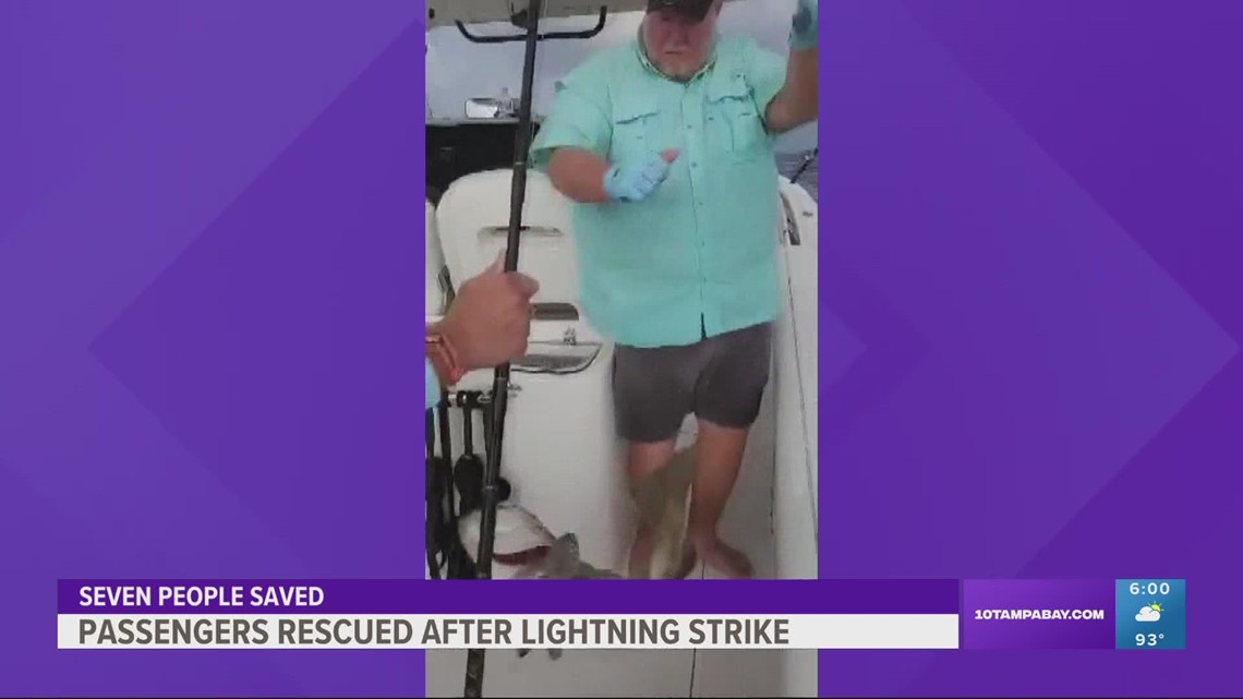 Coast Guard Rescues 7 People After Lightning Strikes Boat Off Clearwater 