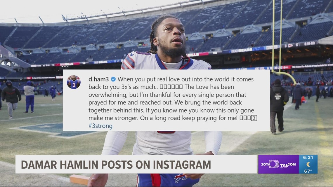 Damar Hamlin Returns to Instagram and Flashes Wide Smile