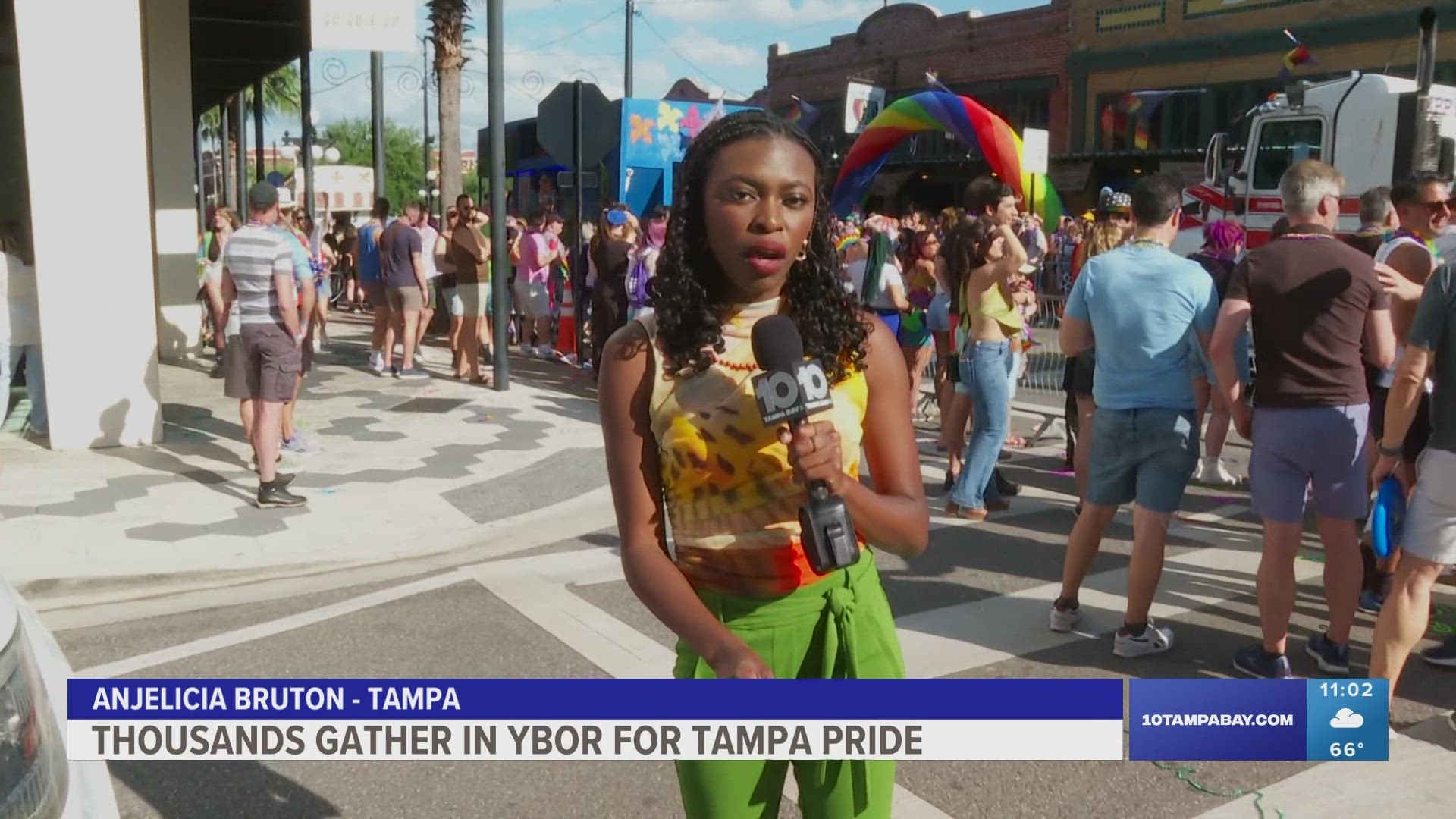 Thousands of people took to the streets of Ybor City to celebrate at the Tampa Pride parade.