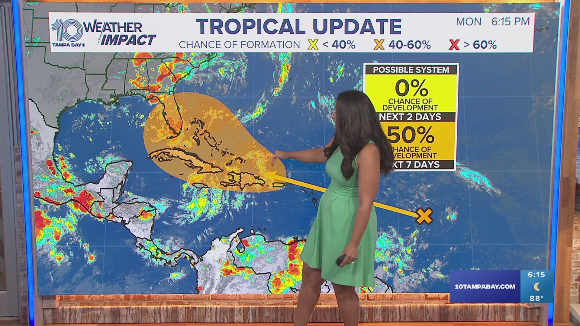 The chance of development has gone from low to medium, according to the NHC.