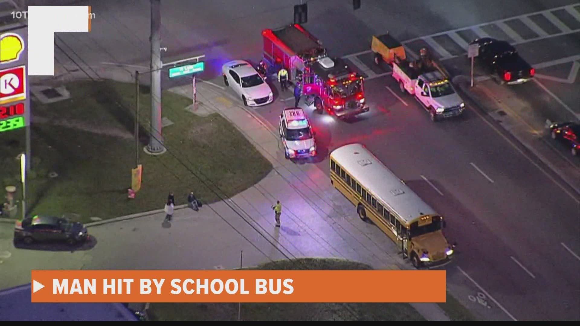 Police say there were no children on the bus at the time of the crash.