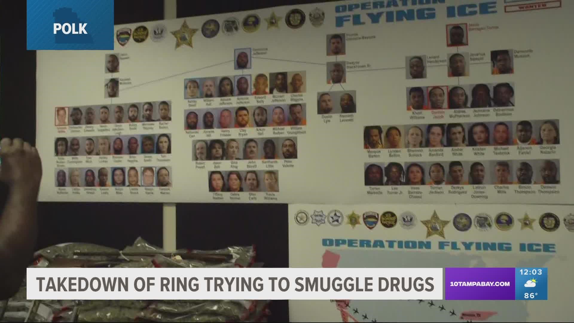 Millions of dollars worth of illegal narcotics were seized during the two-year investigation, the sheriff said.