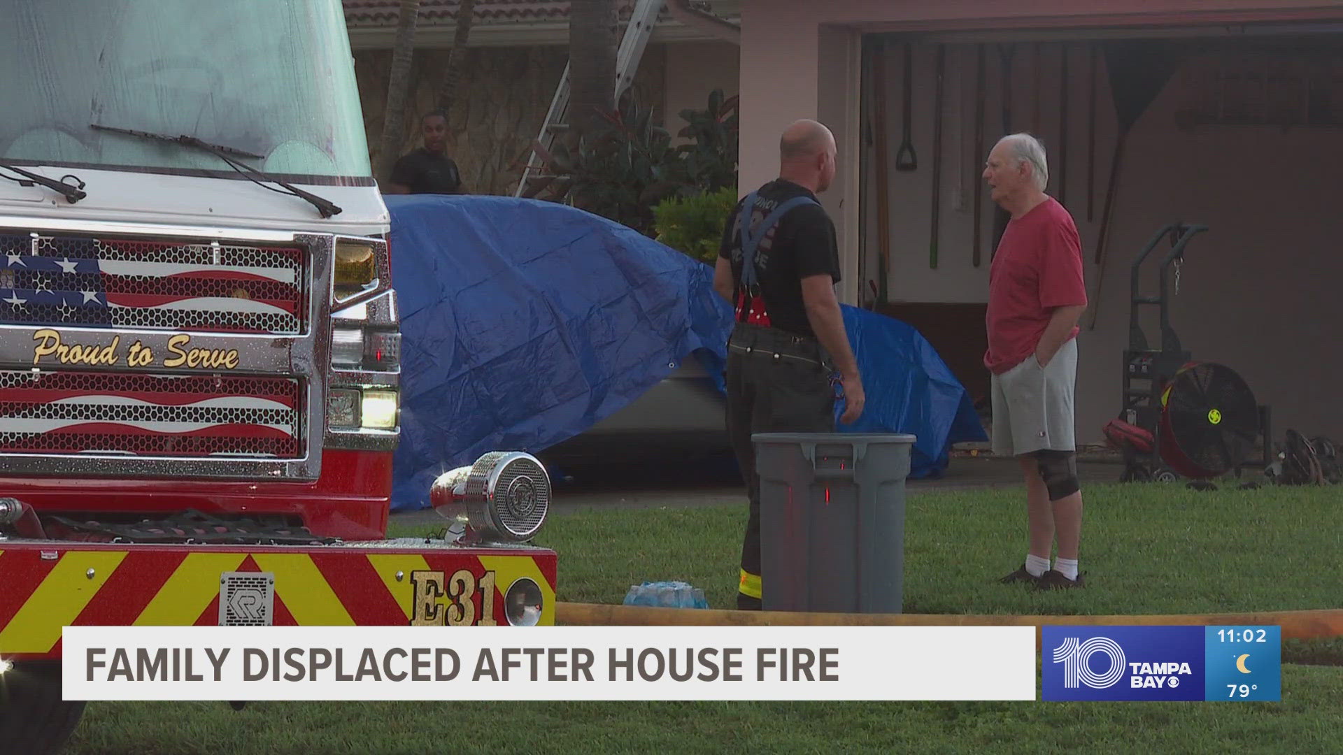 No one was injured, but the house was heavily damaged.