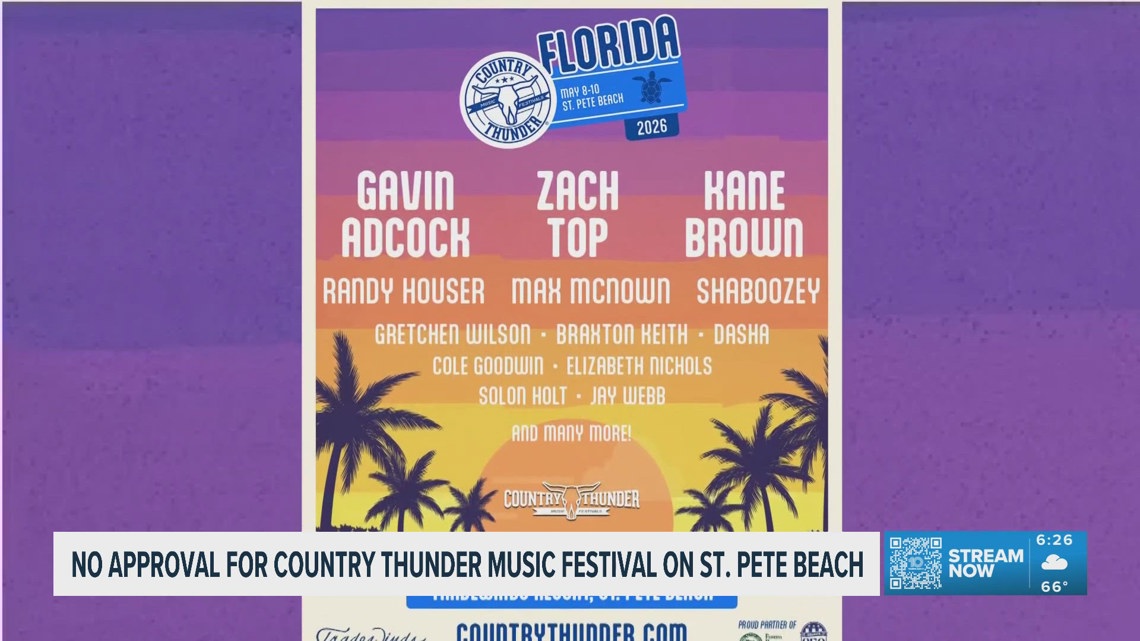 No approval for Country Thunder Music Festival yet on St. Pete