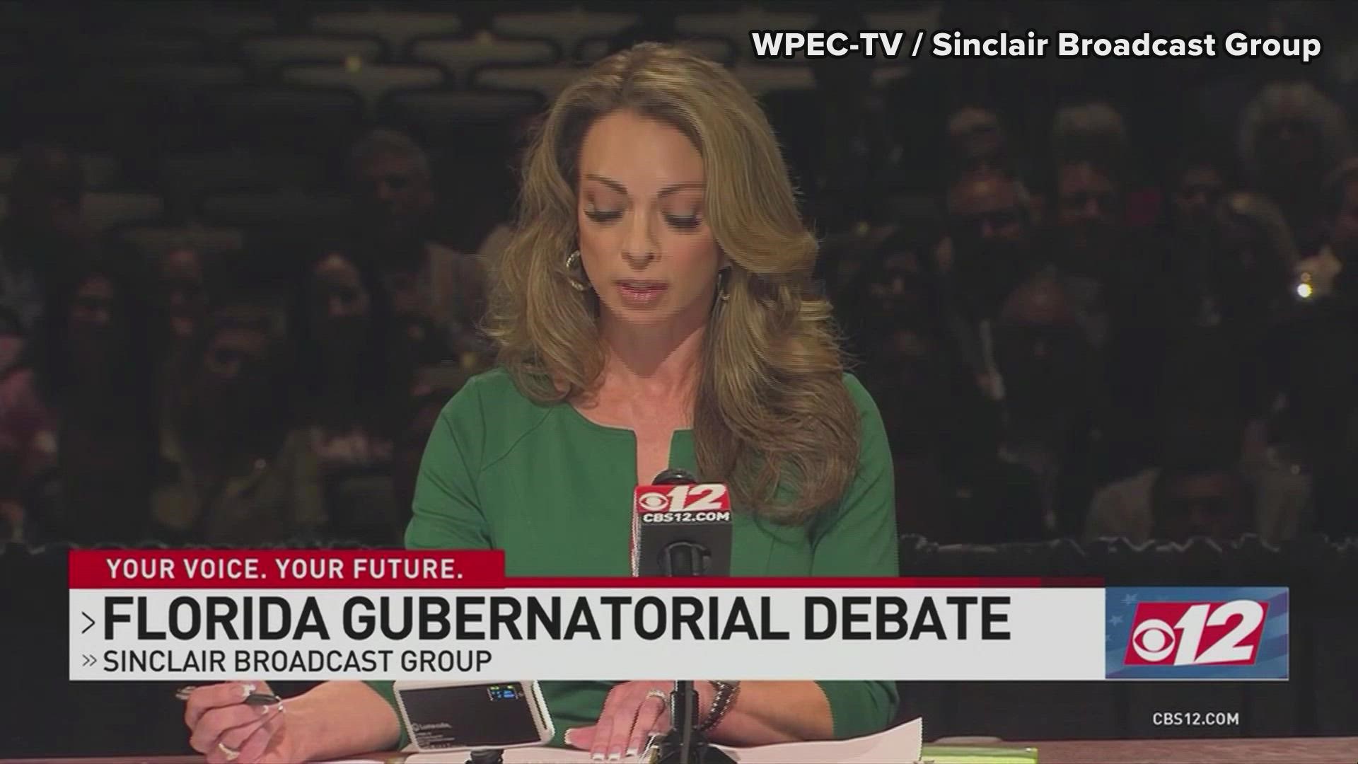 The debate, which was postponed from earlier in the month because of Hurricane Ian, coincides with the start of early voting across much of the state.