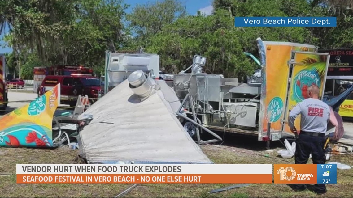 1 person severely burned in food truck explosion in Vero Beach, police say