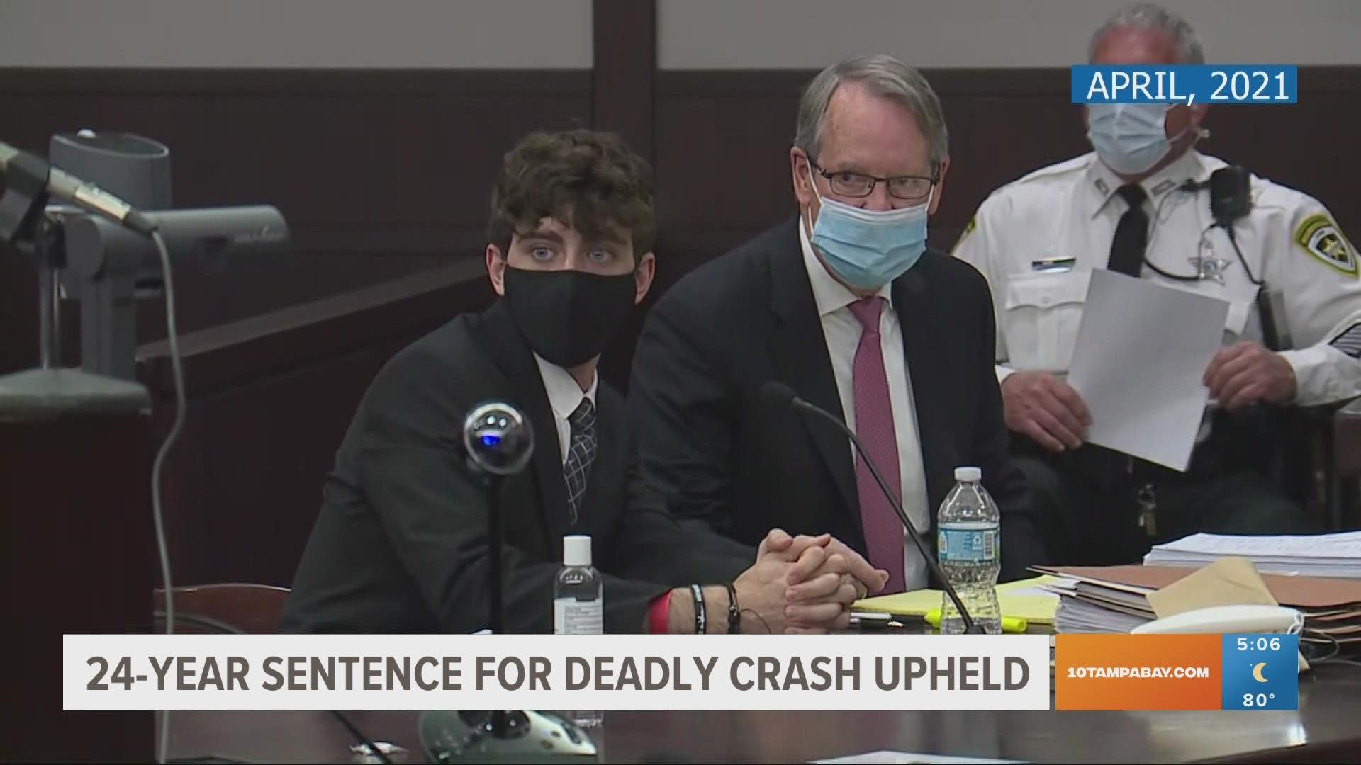 He plead guilty in 2021 to vehicular homicide in the 2018 deaths of a mother and her baby along Bayshore Boulevard. His legal team appealed the judge's ruling.