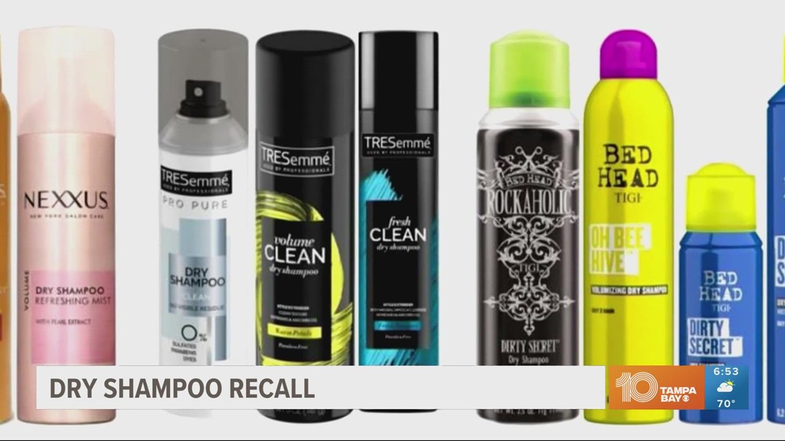 Dry shampoos by Dove, Suave, TRESemmé, others recalled over benzene