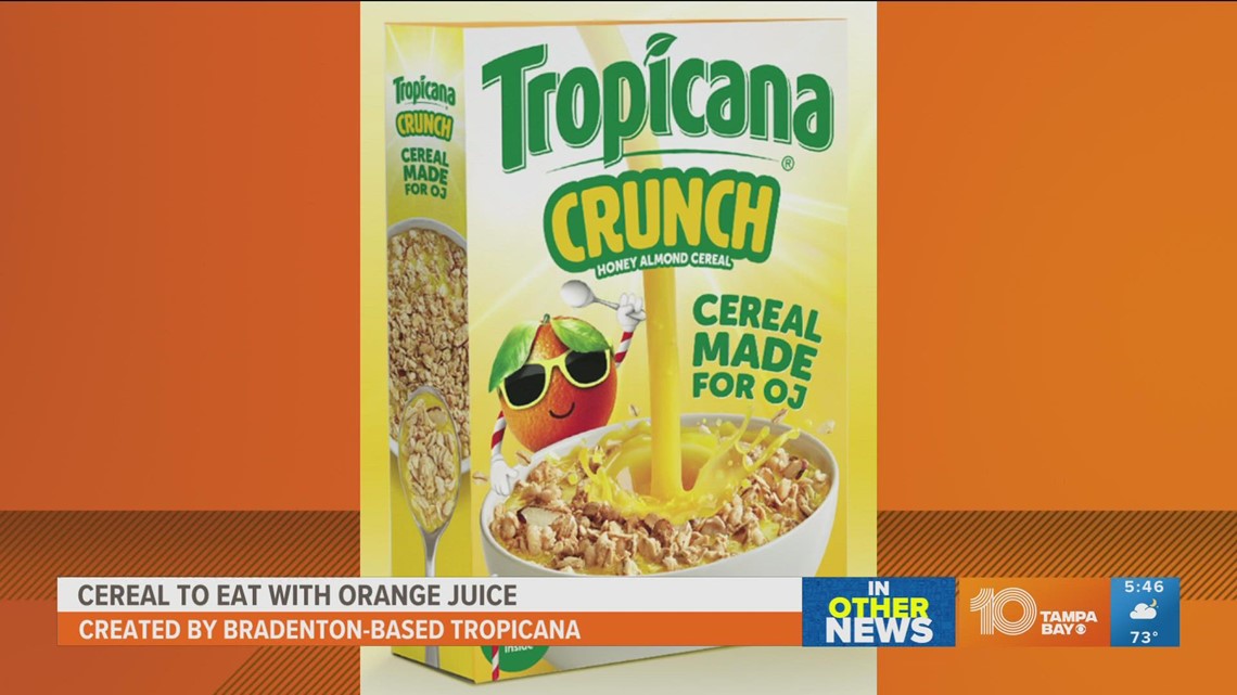 Tropicana unveils cereal made for orange juice