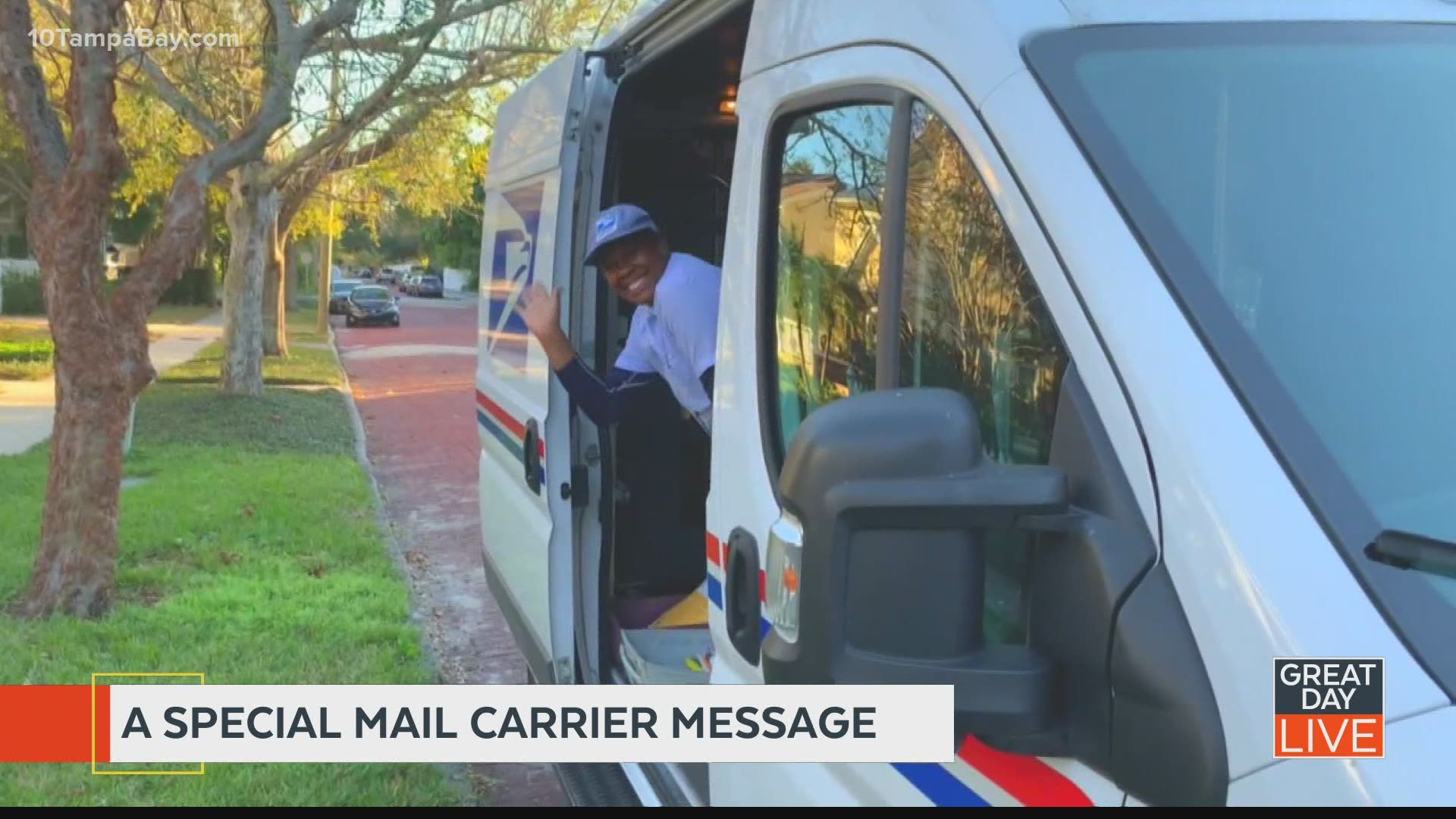 Special delivery for mail carrier