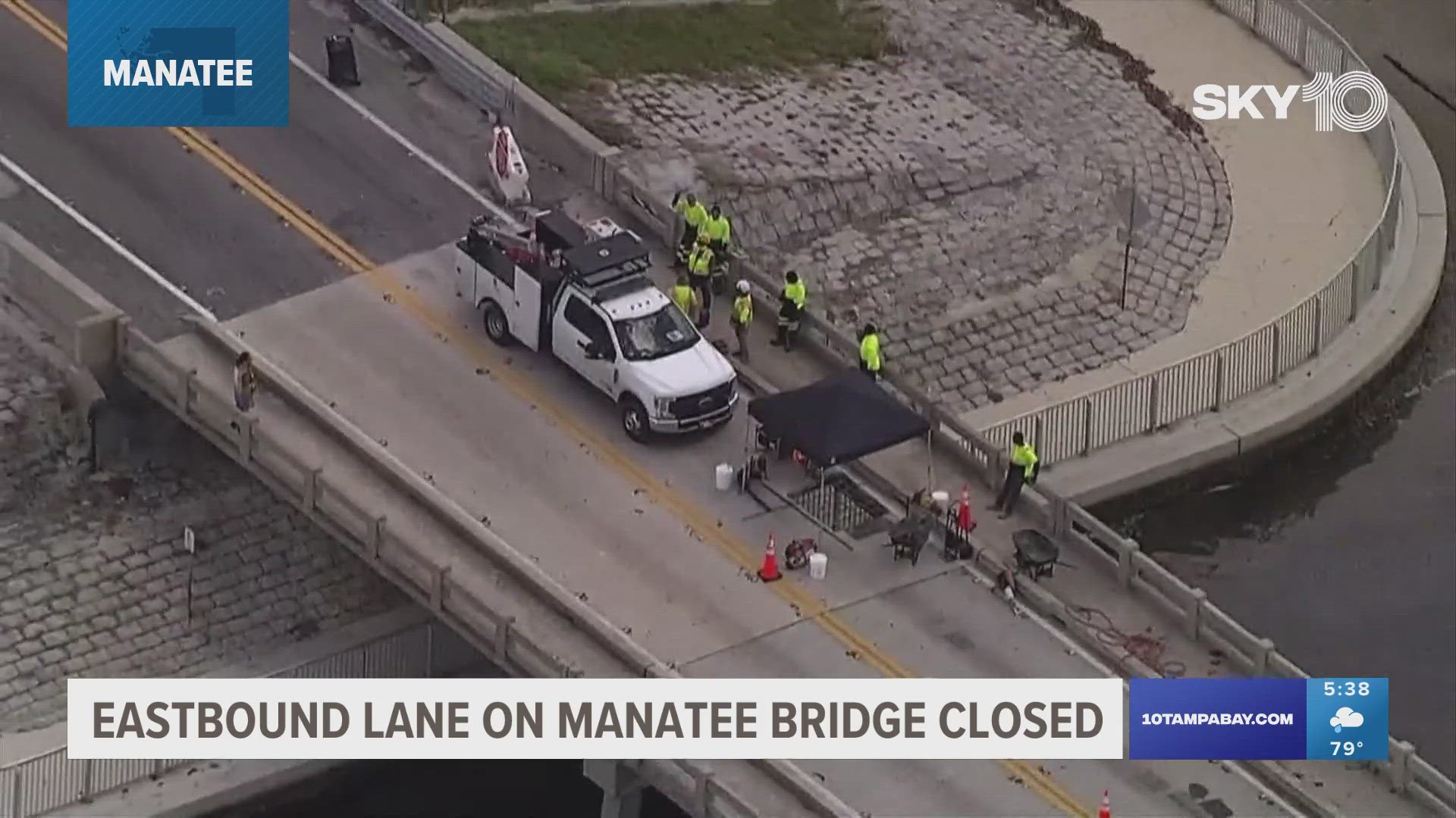 Drivers are encouraged to find an alternate route on and off the island.