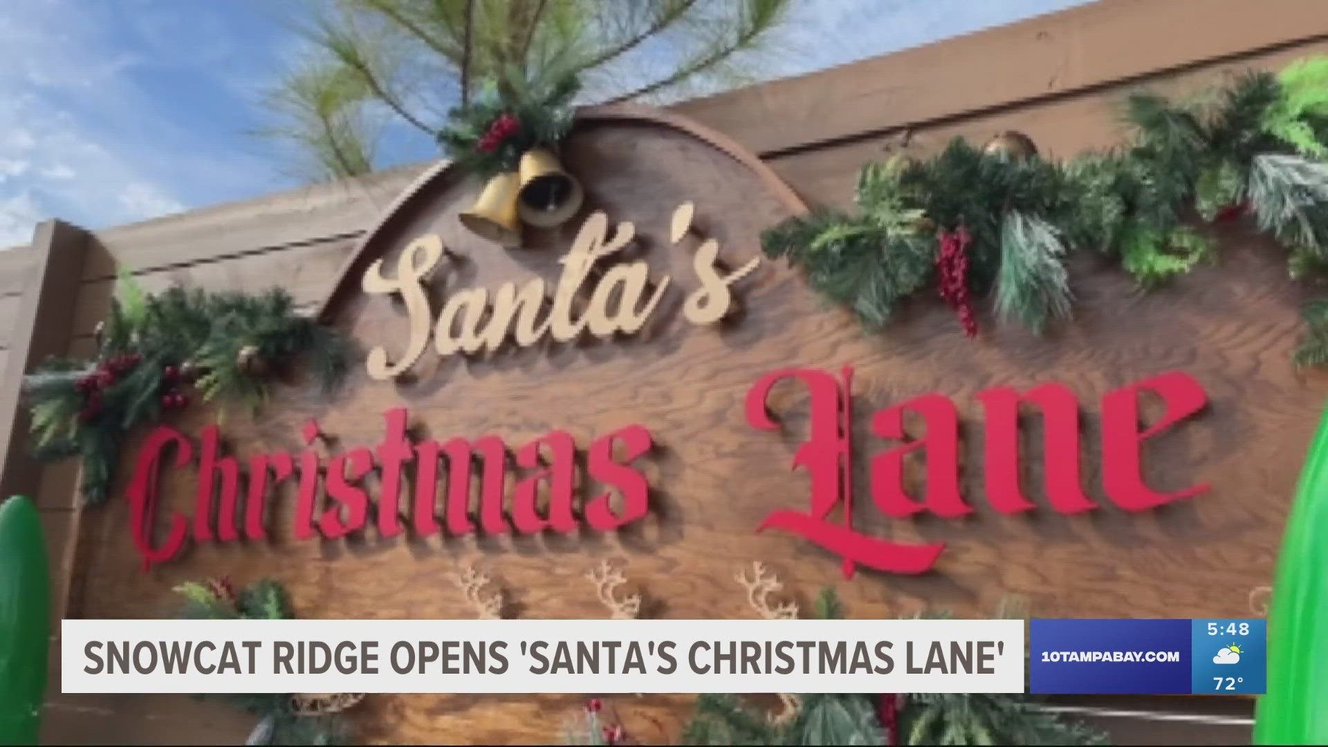 Florida's only snow park introduced its new Santa's Christmas Lane attractions at a ribbon-cutting ceremony on Monday.