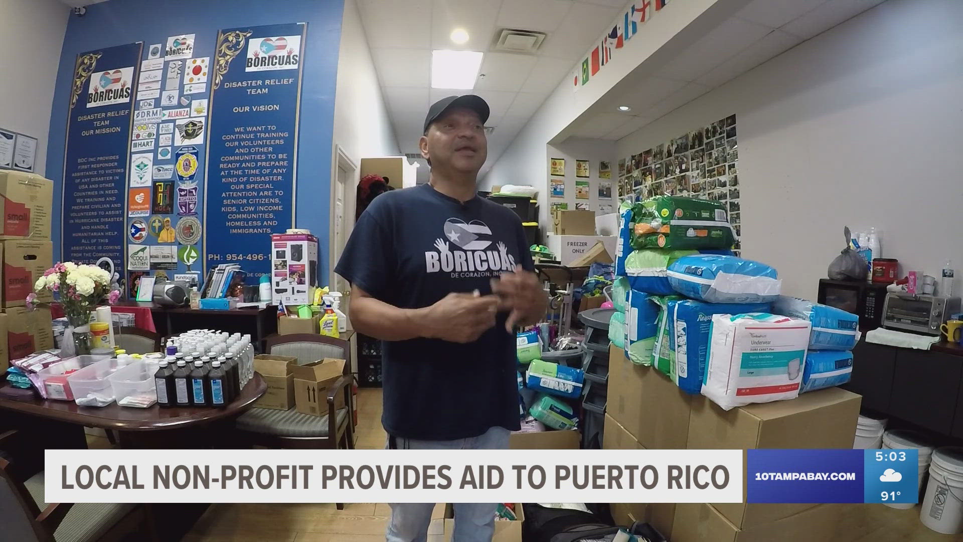 Boricuas De Corazon said 10 volunteers, bringing roughly 15,000 pounds of supplies, will fly out to Puerto Rico on Sunday morning.