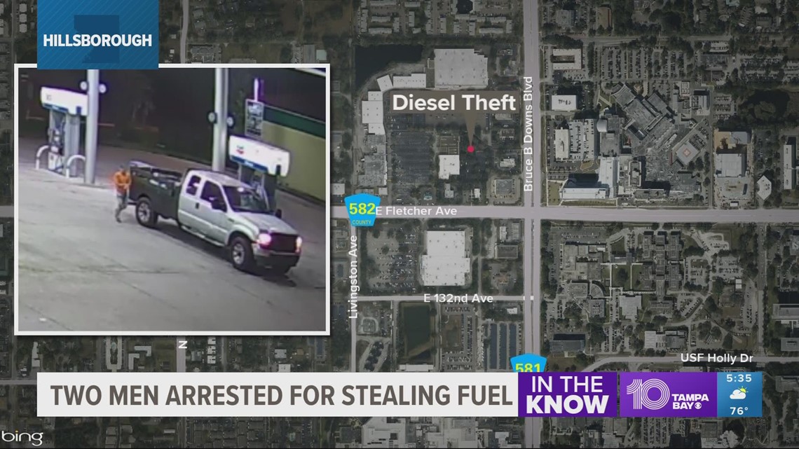 2 men arrested after allegedly stealing over 1,000 gallons of diesel ...
