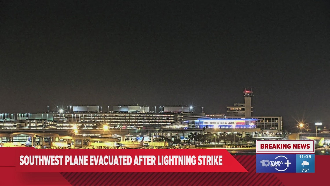 Lightning strike forces Southwest flight to evacuate at TPA | wtsp.com
