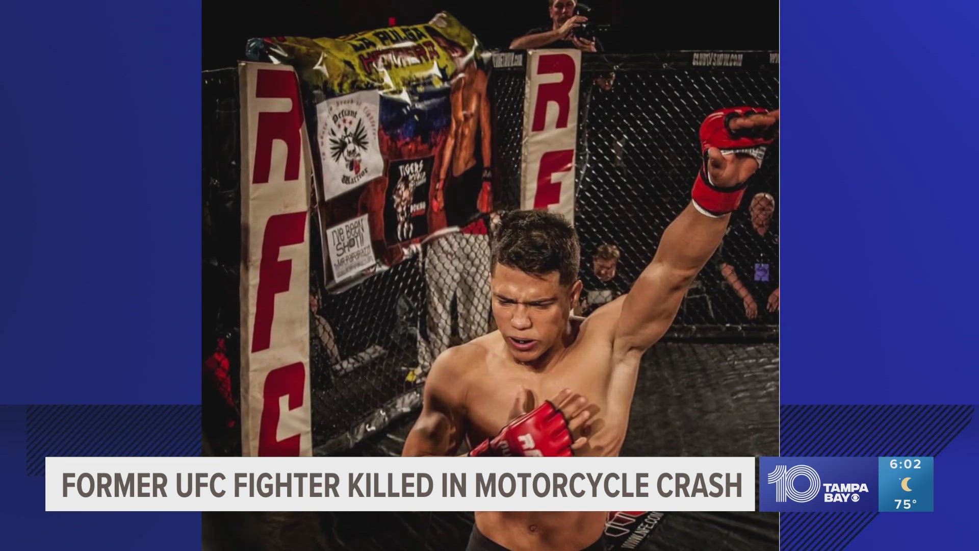 Geane Herrera, a former UFC and BKFC fighter, was killed when he crashed his motorcycle into the back of a Jeep.