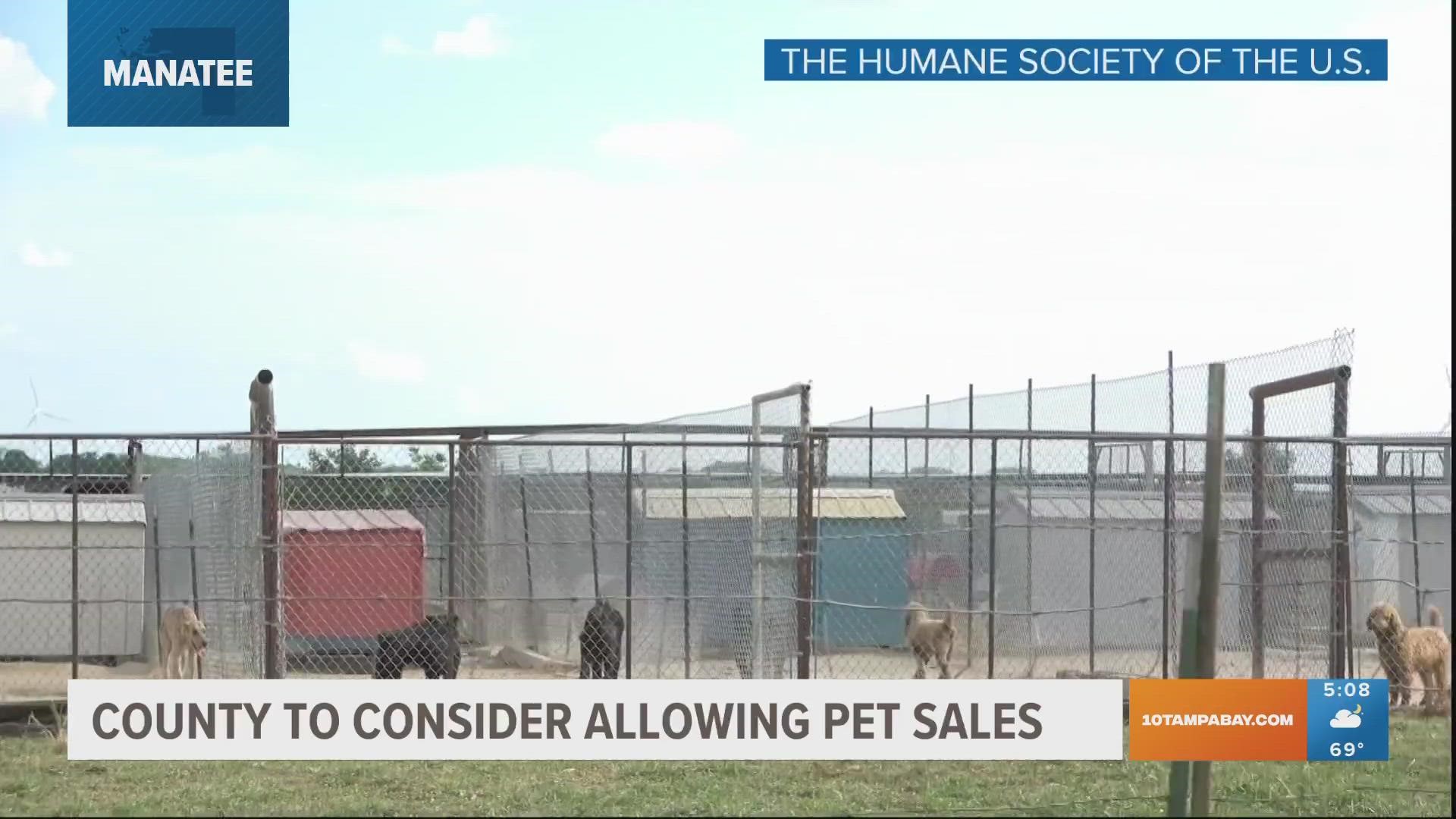 The county banned pet sales in 2021.