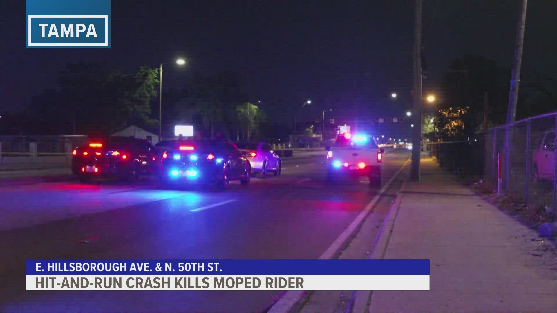 One person died in an early morning crash between a vehicle and a moped on Friday.