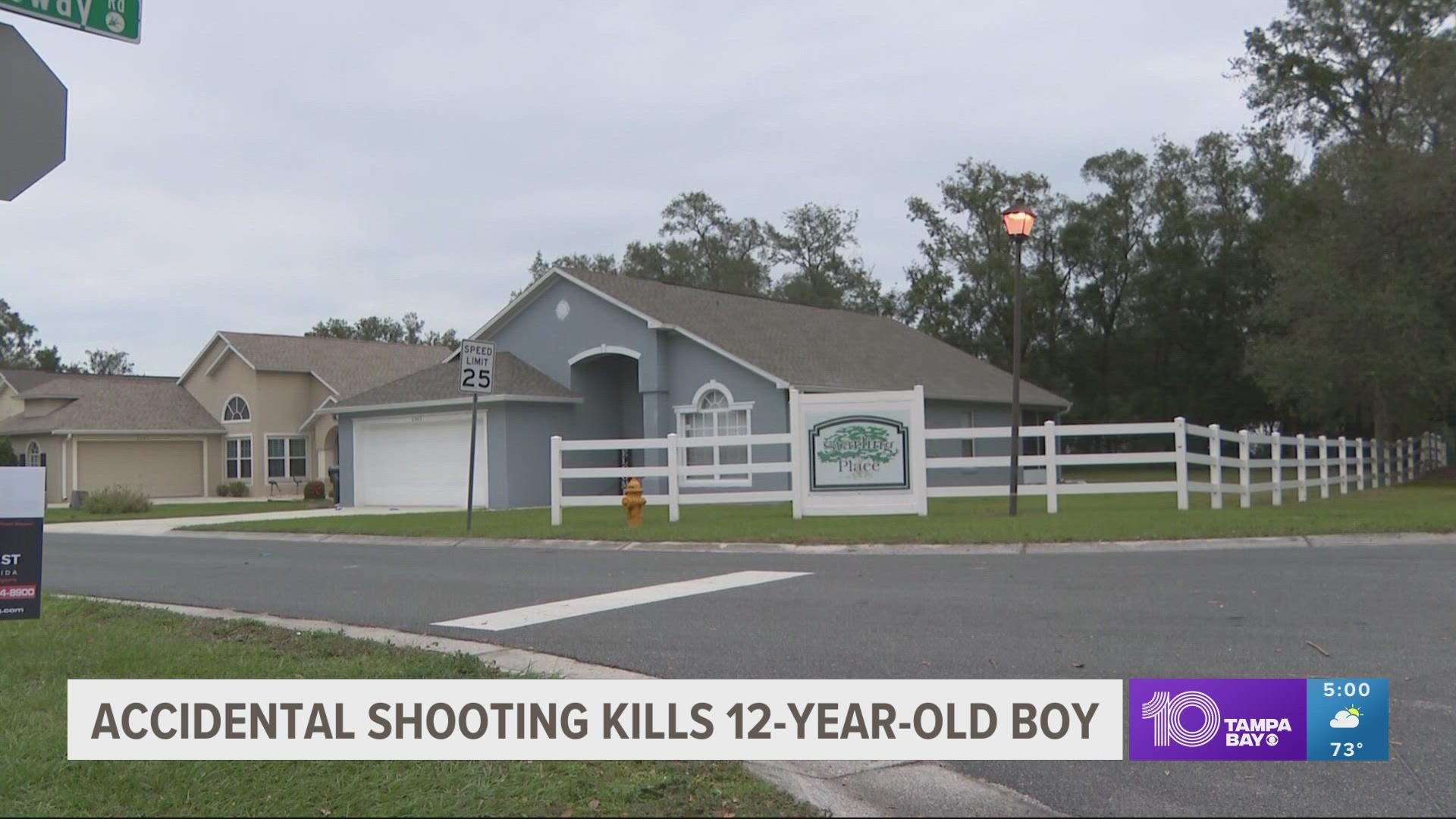 The child was taken to a hospital in Tampa following the shooting.