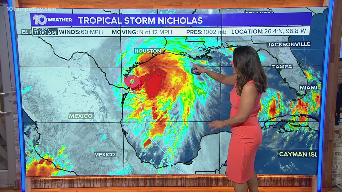Tropical Storm Nicholas nears Texas coastline: Noon Sept. 13 update