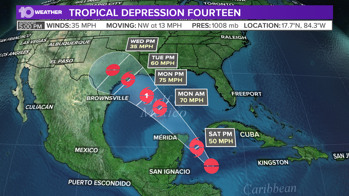 Tropical Depression 14: Latest storm track, spaghetti models | wtsp.com