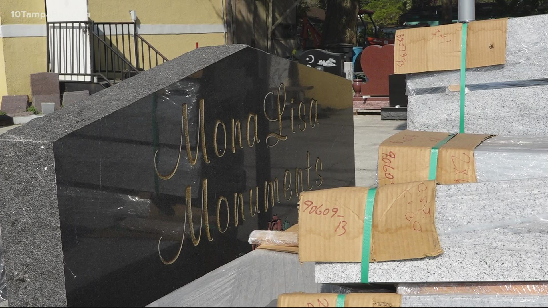 From the granite markers themselves to the stencils used to engrave the names of lost loved ones, there’s an emotionally devastating backlog.