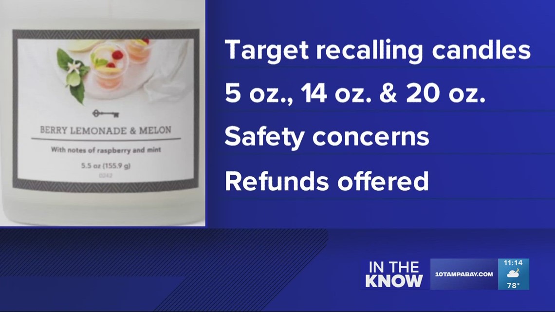 Target recalls 5 million candles that can cause cuts, burns